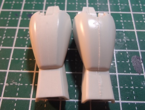 ふくらはぎの合わせ目消し